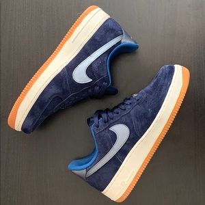 Nike Air Force One Sneakers Blue Suede Like New!